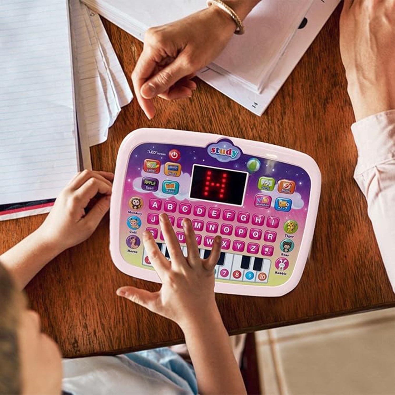 Learning Educational Computer Kids Piano Laptop with LED Screen & Music