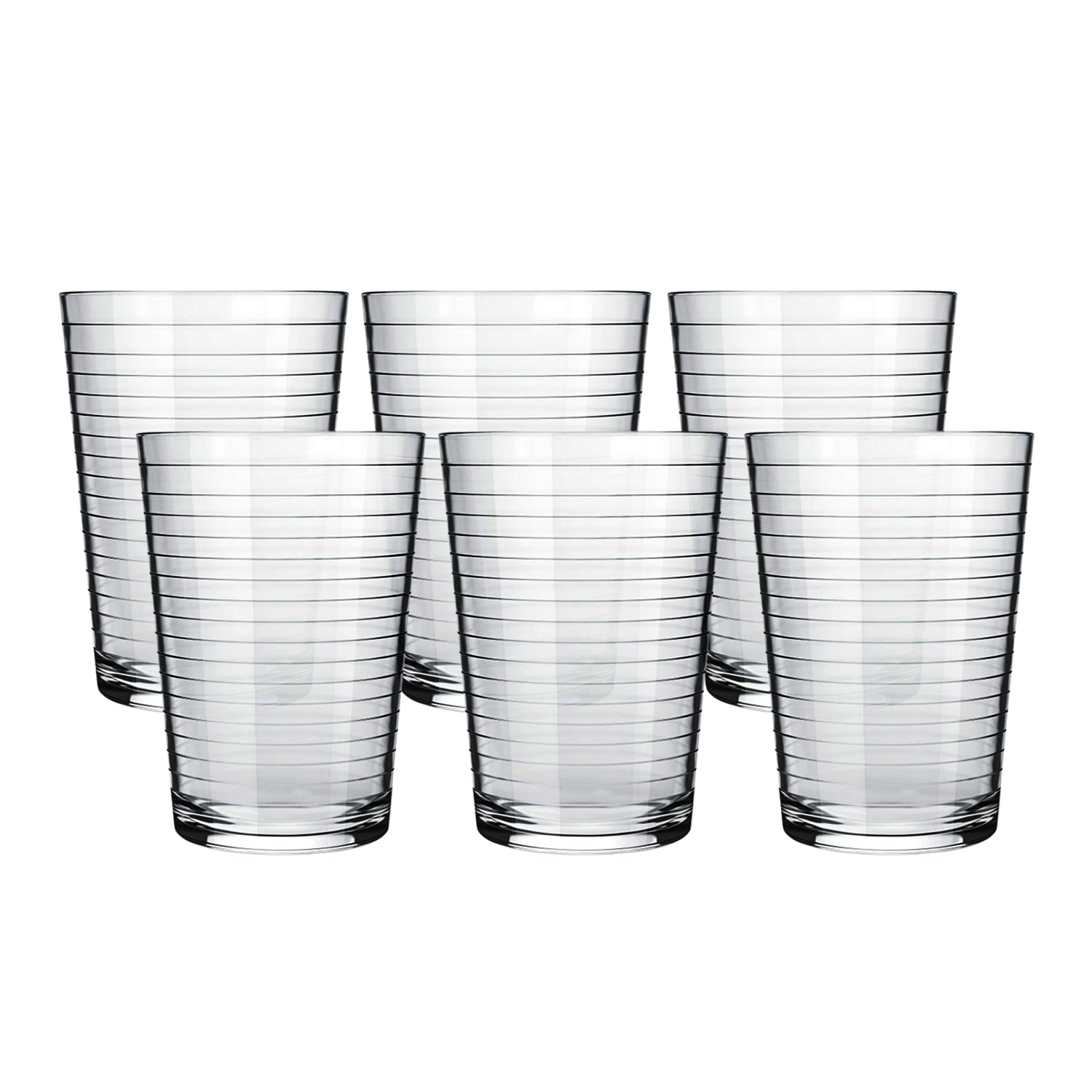Apex Pyramid Design Unbreakable Plastic Glass – 300 ML