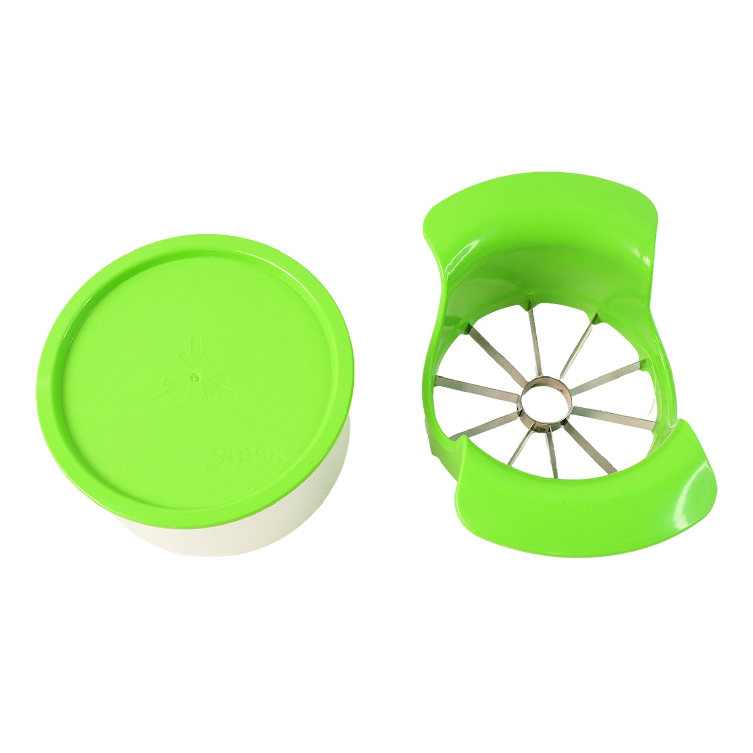 Apex Apple Cutter with Container – Unbreakable ABS Body & Stainless Steel Blades