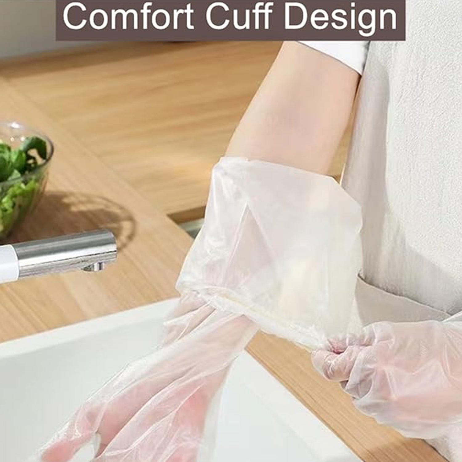 Disposable Plastic Gloves For Kitchen Food Handling (1 Pair)