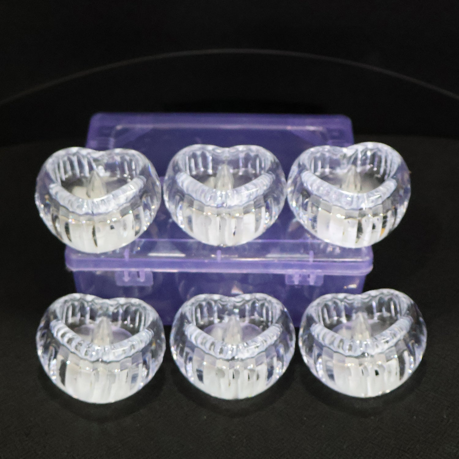 LED Crystal Tealight Decorative Flameless Candles (6 Pc)