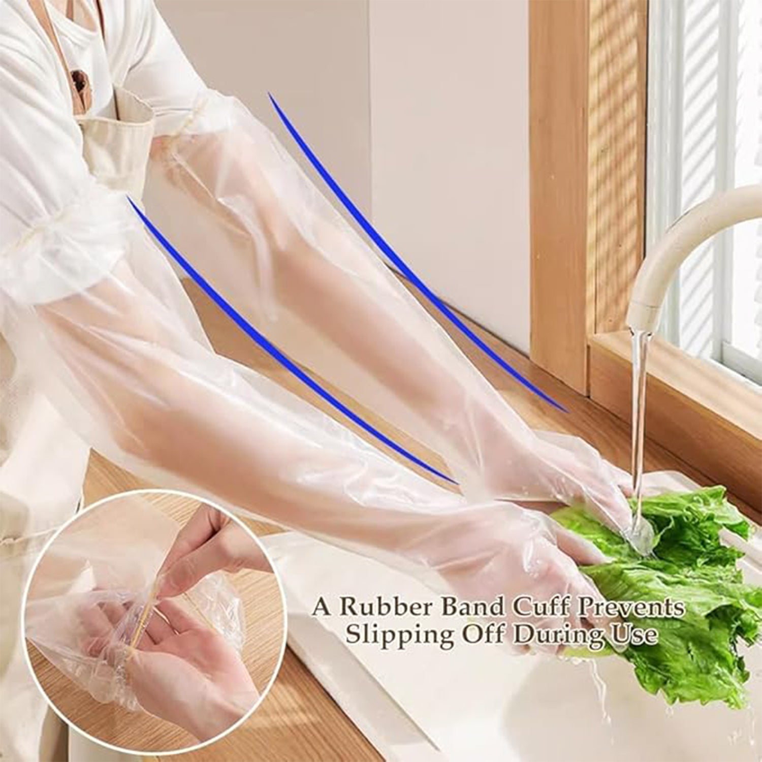Disposable Plastic Gloves For Kitchen Food Handling (1 Pair)