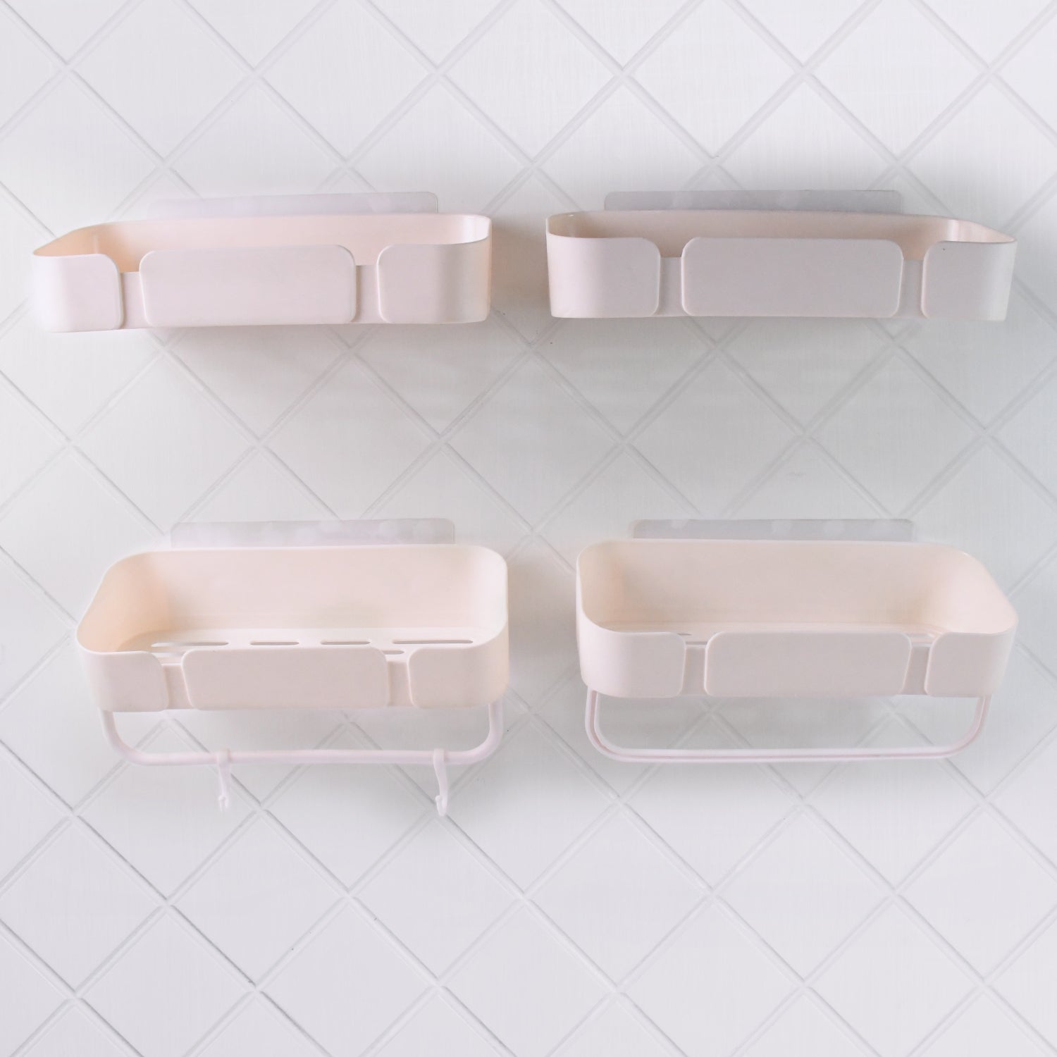 Multipurpose Kitchen Bathroom Wall Corner Shelf Rack (4 Pcs Set)