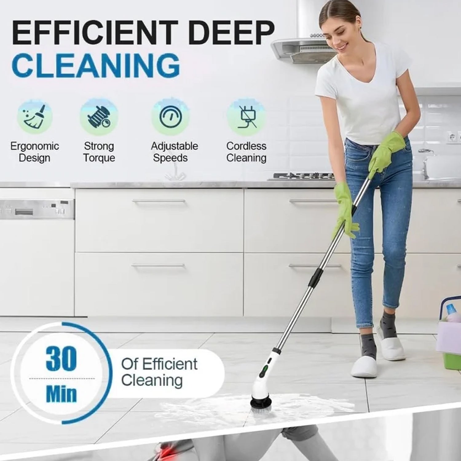 9-in-1 Electric Spin Scrubber - (1 Set)