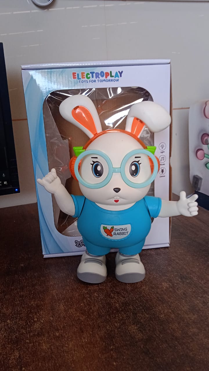 Electroplay Swing Rabbit Musical Dancing Toy – Interactive Bunny with Lights, Sounds (1 Pc / Battery Not Included)