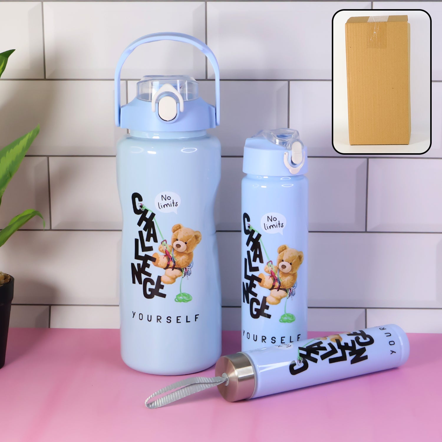 Premium Water Bottles – 2000ML + 900ML + 300ML (Set)