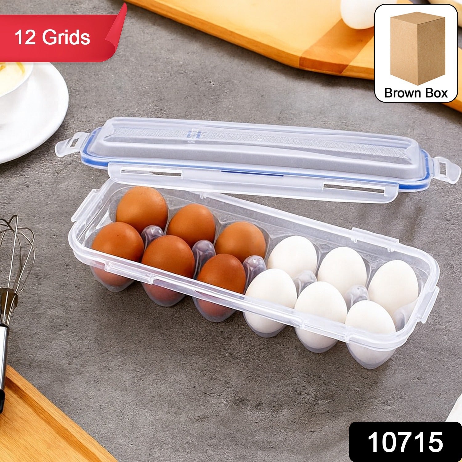 Lock-Clip Refrigerator Egg Storage Box - (1 Pc)