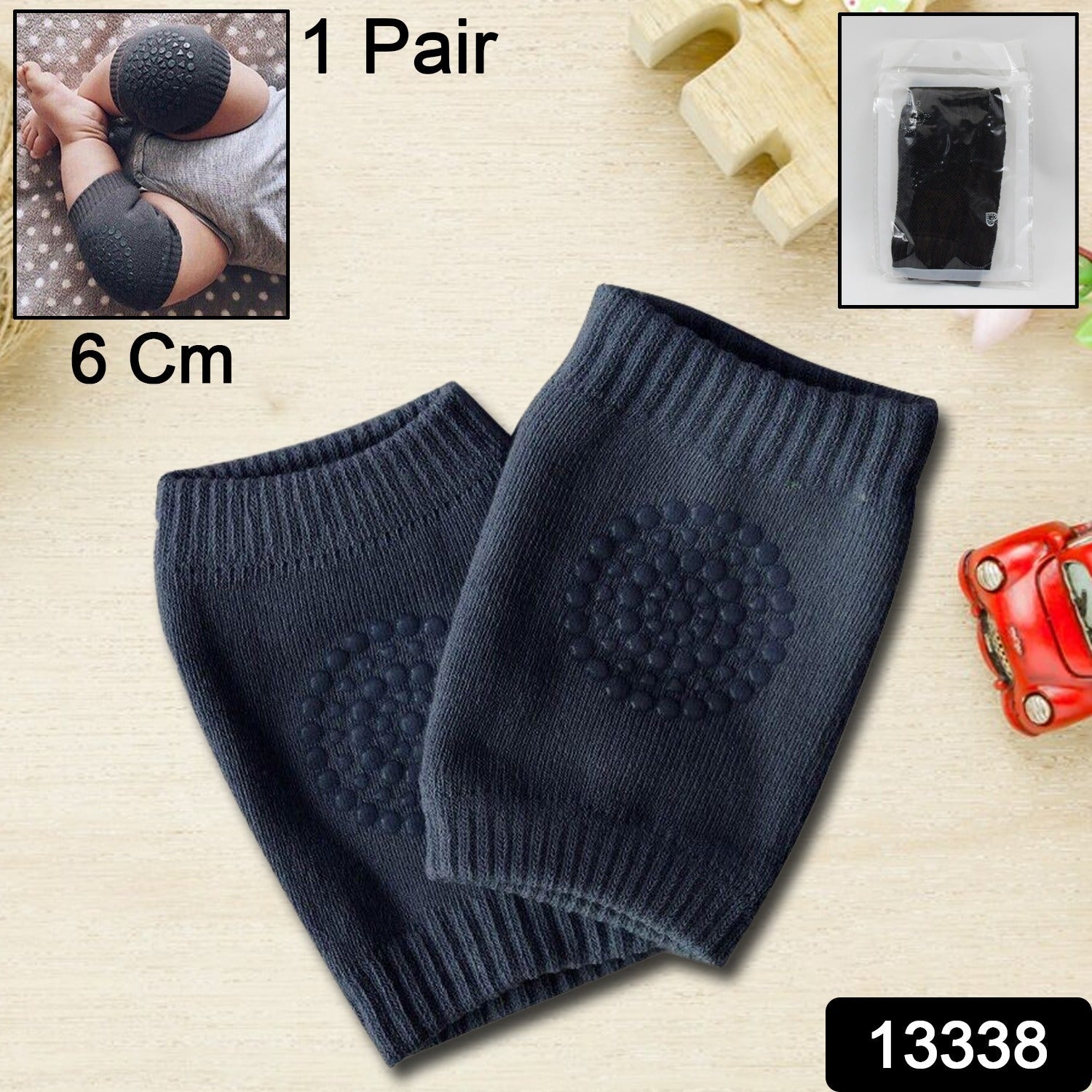 1 Pairs Baby Knee Pads for Crawling (1 Pair / 6 Cm)