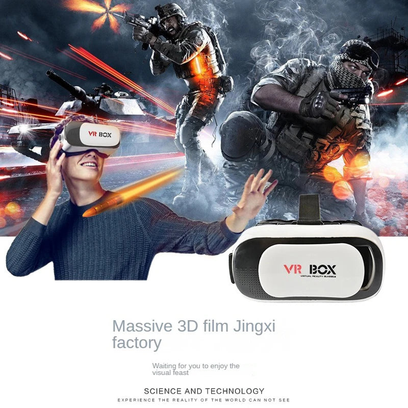 0300A VR BOX Headset-Virtual Reality 3D Glasses-For Kids & Adults for Movies Videos & Gaming / Compatible with Android Smartphones & iPhone(White)