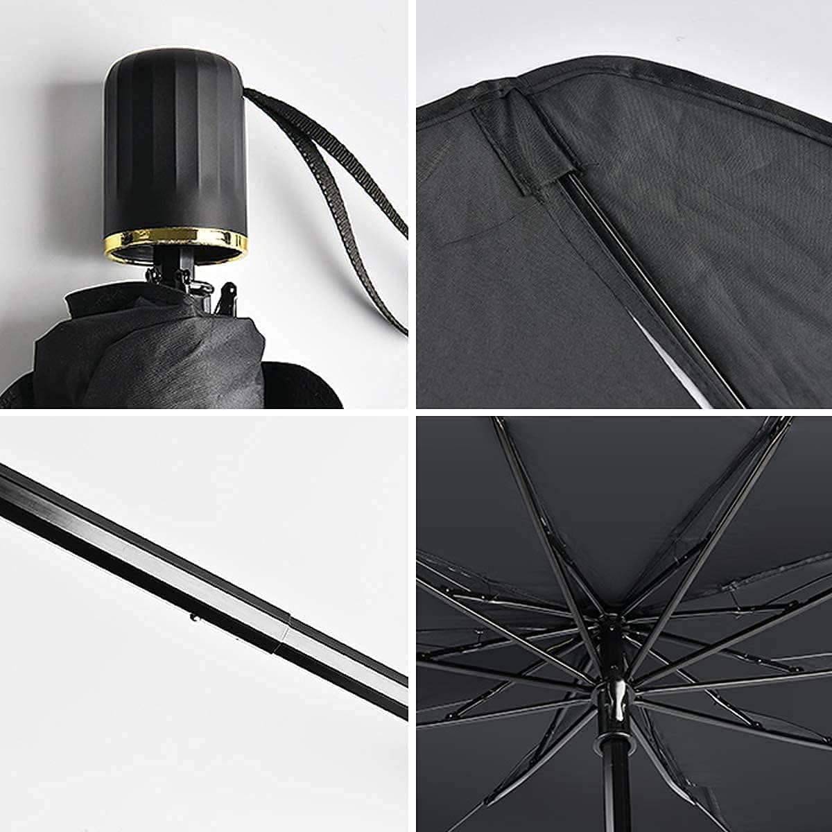 Car Sun Shade Windshield Cover, Umbrella Windshield Sun Shade for Car Front Window，Sun Protection & Heat Insulation Foldable Sun Shade，Full Cover Sun Shade for Most Vehicles