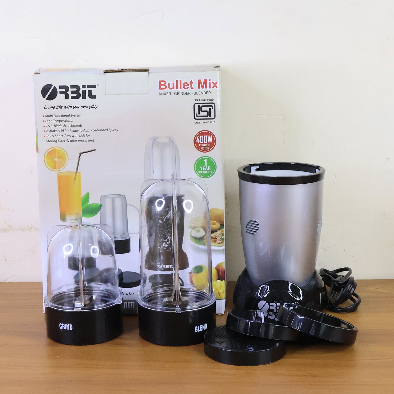 Orbit Multi-Purpose Bullet Mixer - 400W With 2 Jar