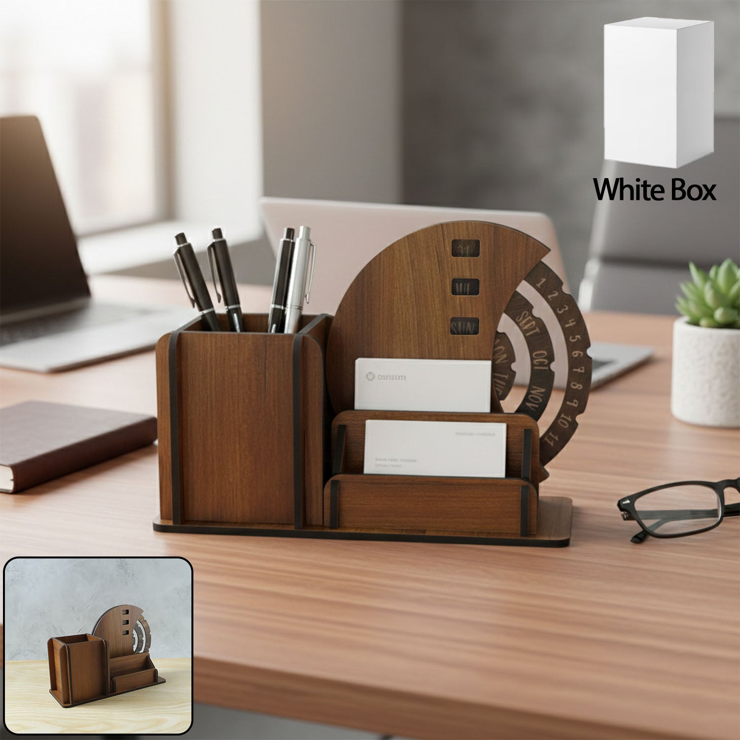 Organizing Stand Wooden Desk Organizer with Pen Stand for Office Online – Sky Shopy