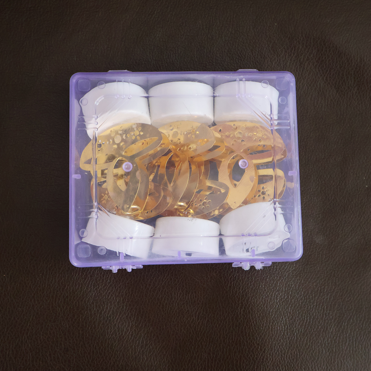 Golden Diya Shaped LED Tealight Candles (6 Pc)