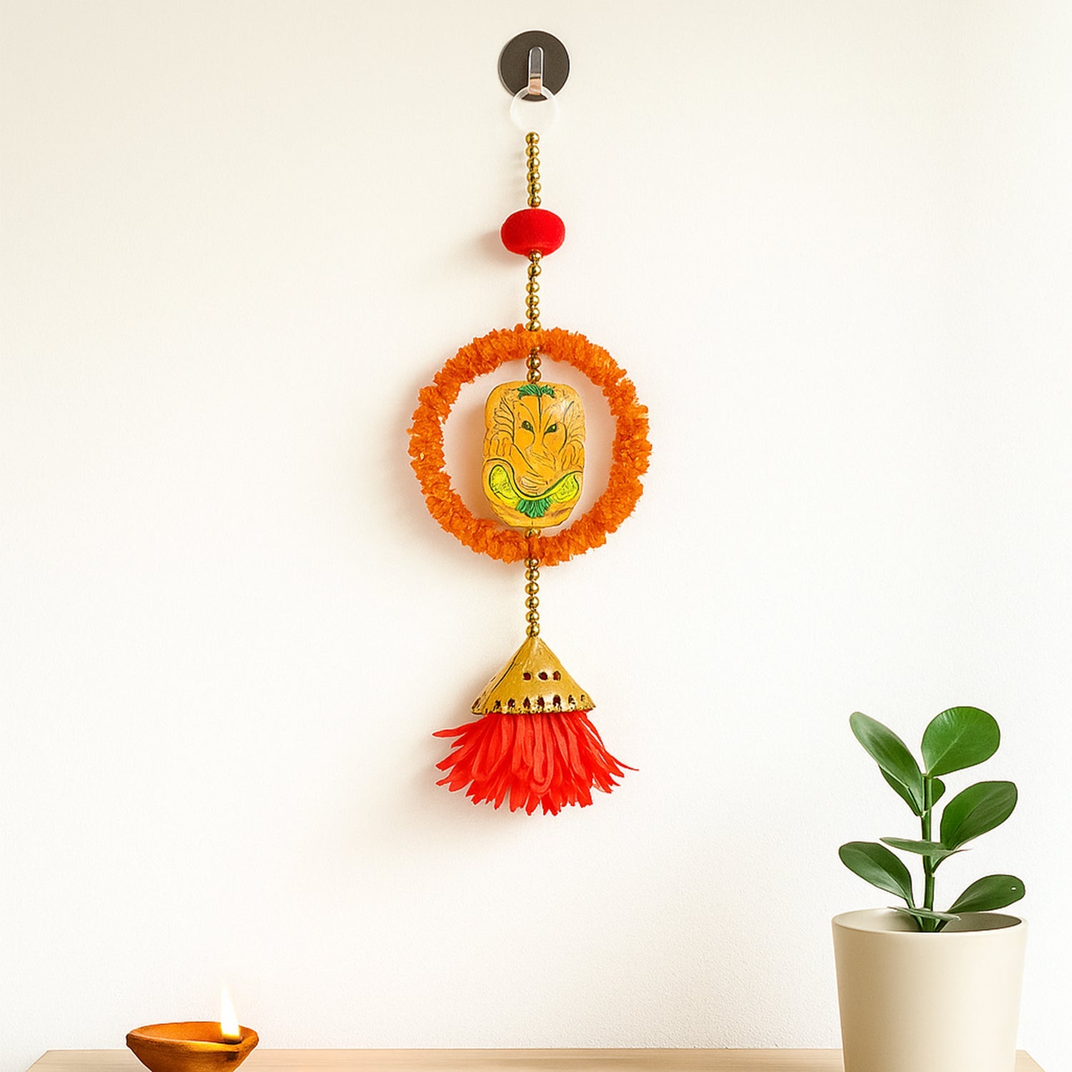 Decorative Hanging with Lord Ganesha Design - (1 Pc)