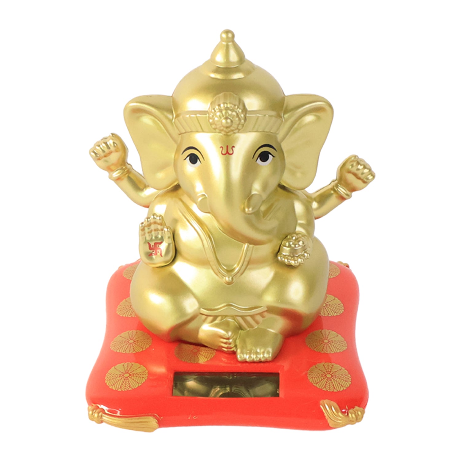 Decorative Religious Large Lord Ganesha Idol with Solar-Powered Base (1 Pc)