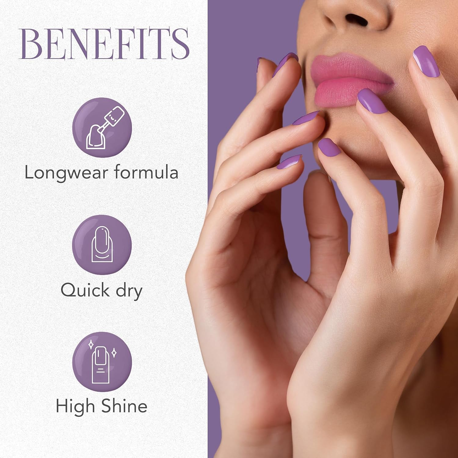 Beauty Gel Berry Eclipse Sparkle Nail Polish