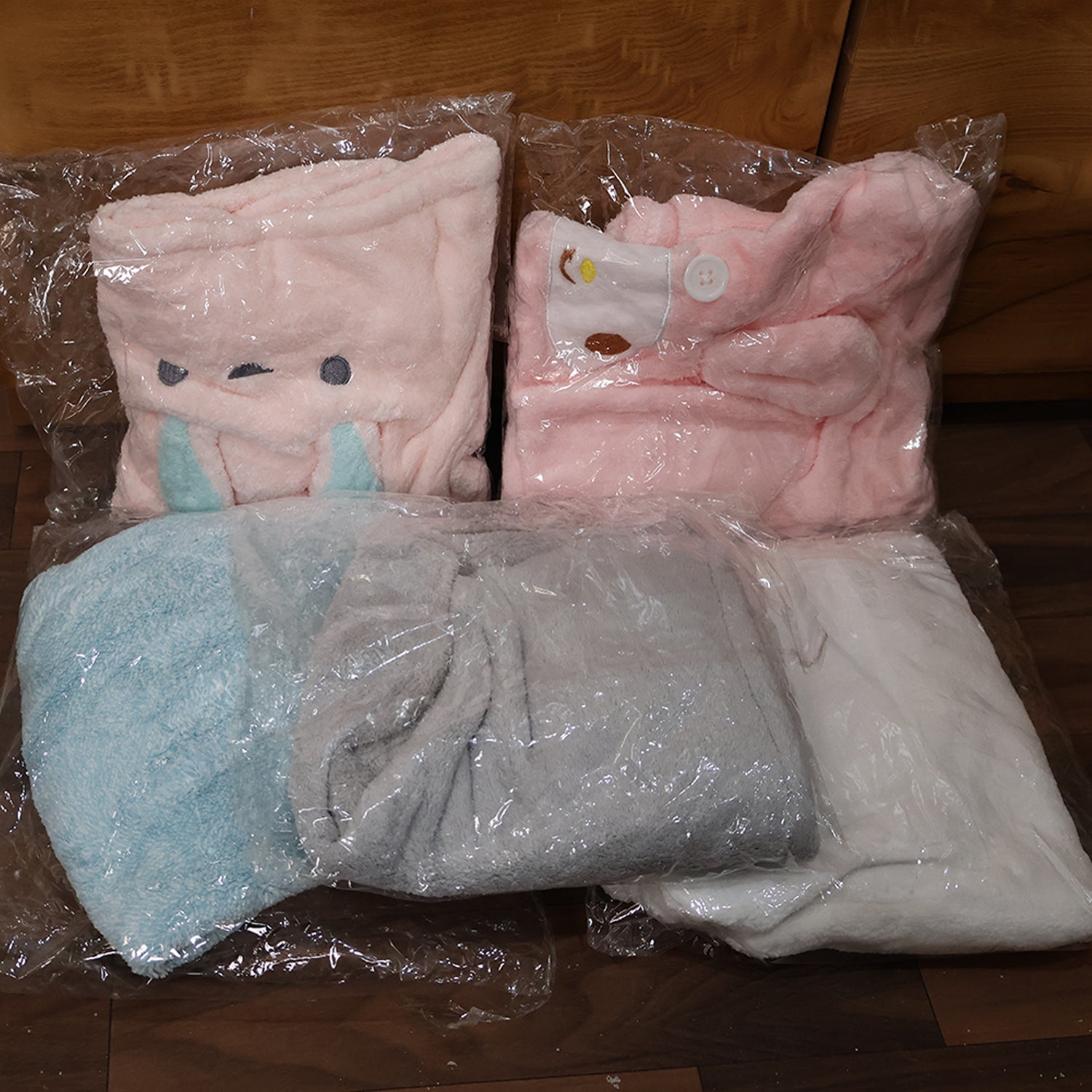 Soft Microfiber Hair Drying Towel Wrap  (1 Pc / Mix Design)