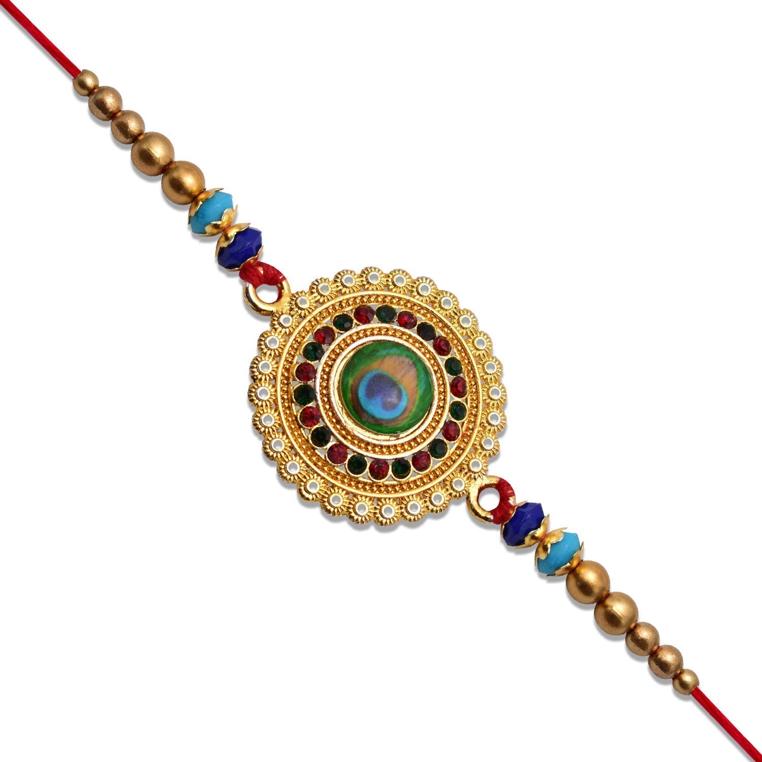 Traditional Rakhi with Peacock Design