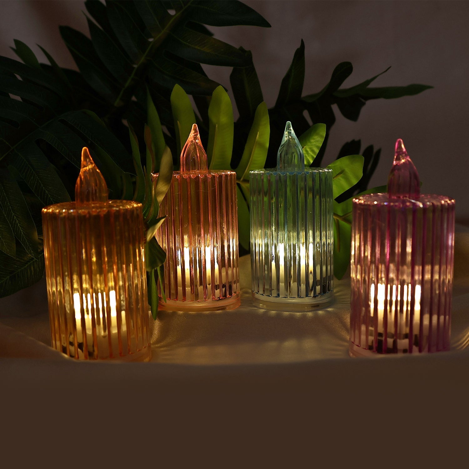 Decorative Flameless Electronic LED Candle Light Set (24 Pc)