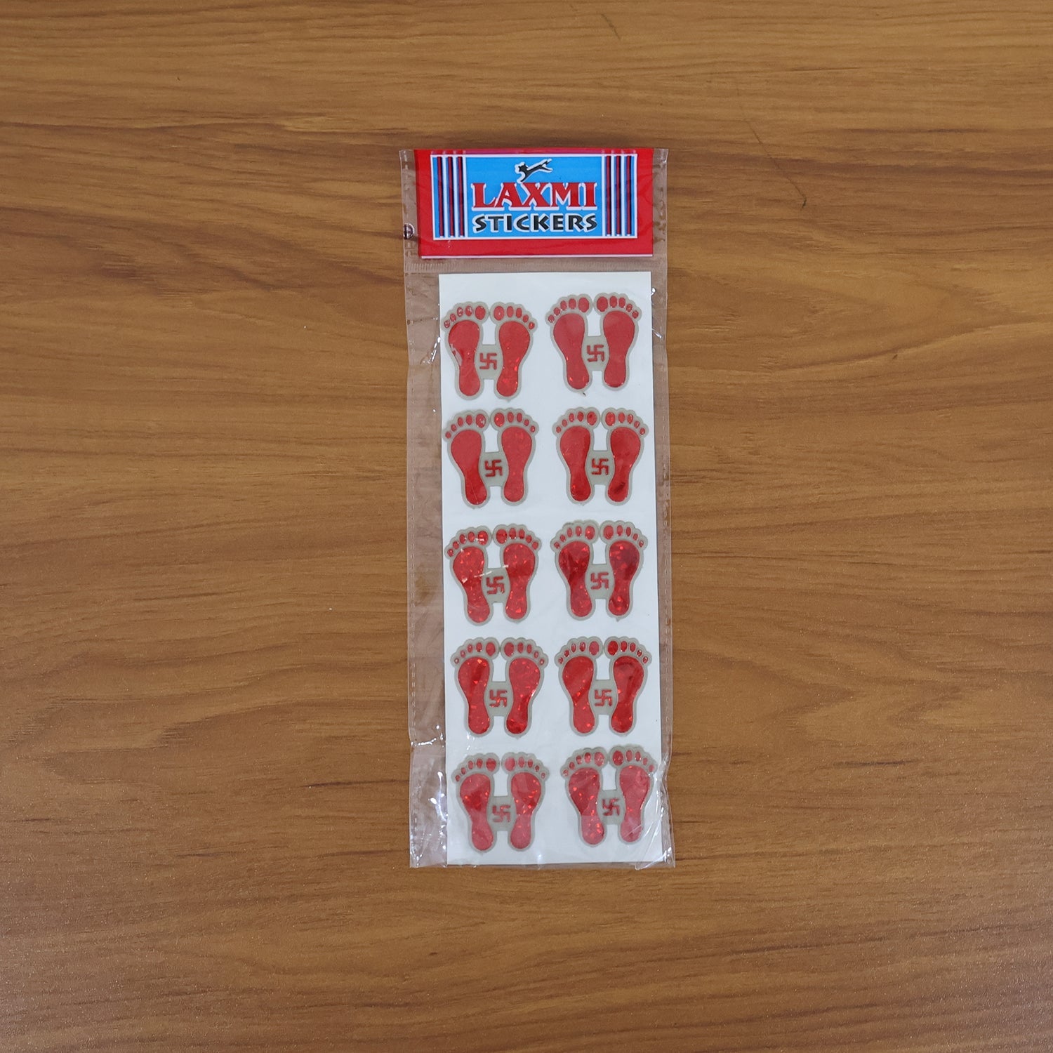 Decorative Goddess Laxmi Footprint Sticker - (Set)