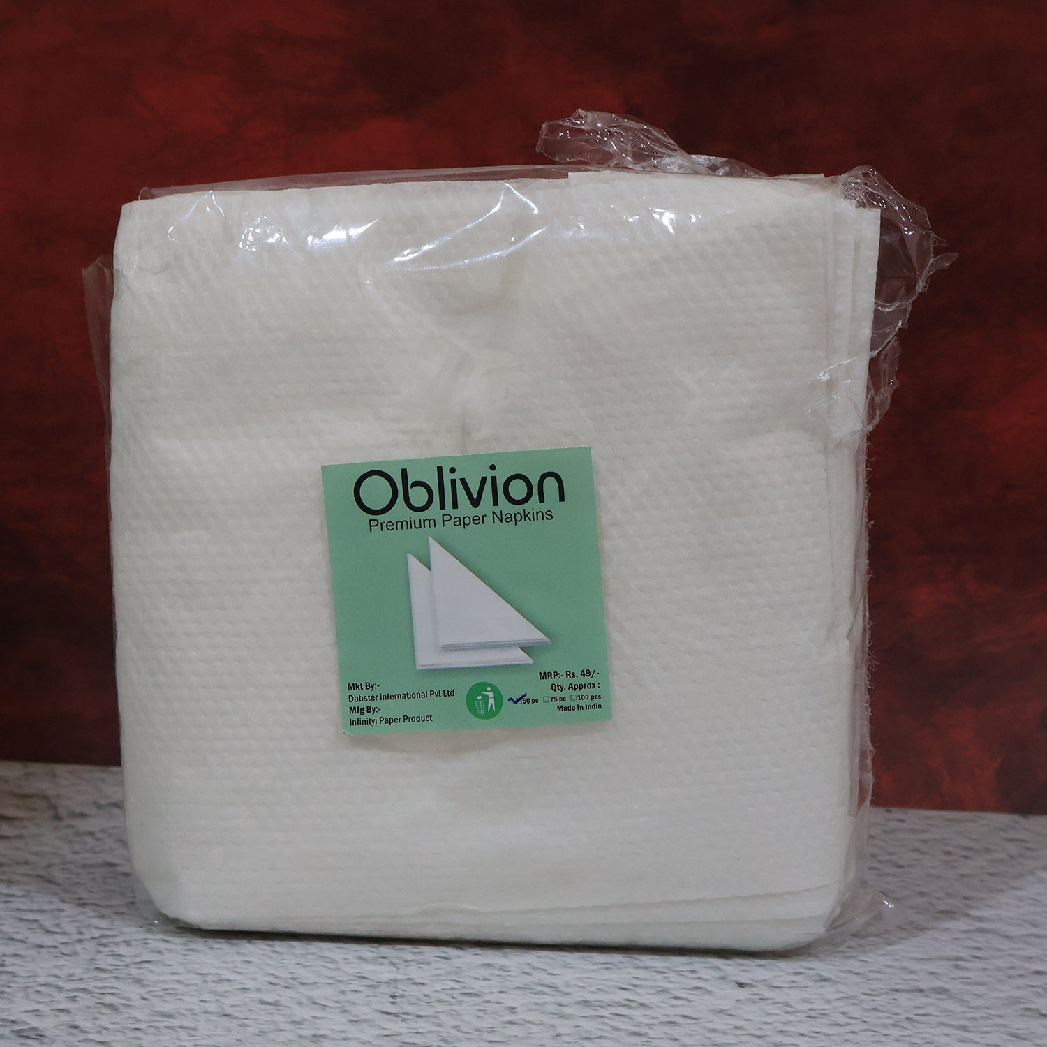 Soft & Absorbent Disposable Tissue Paper / Napkins Set (50 Pc)