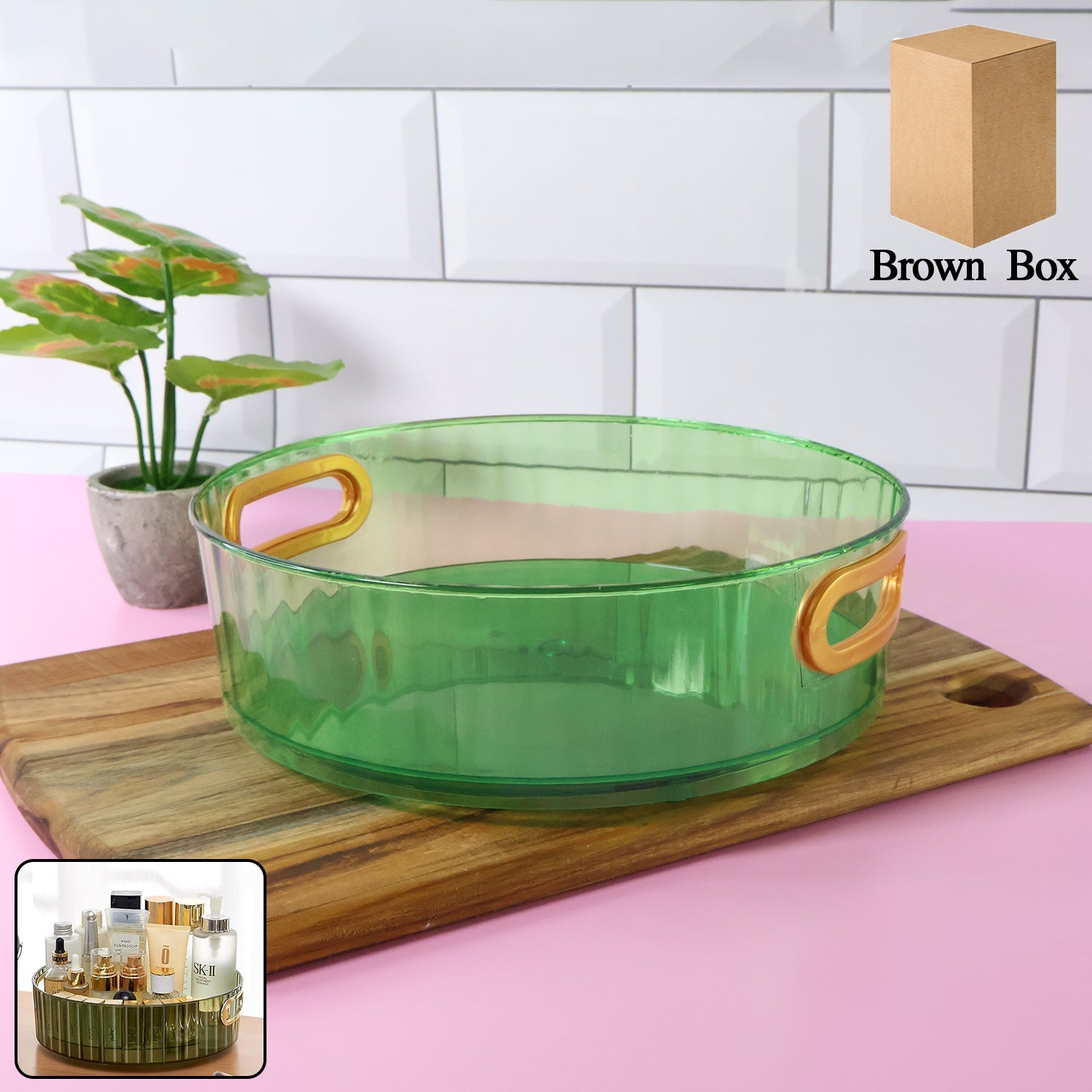 360° Rotating Multipurpose Storage Rack with Handles (1 Pc)