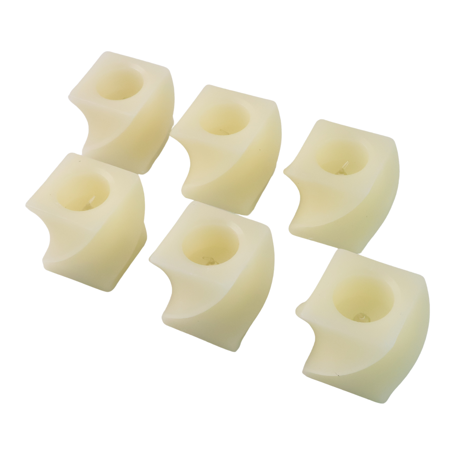 Set of 6 LED Flameless Decorative Candles – Square Shape Tealight Lamps