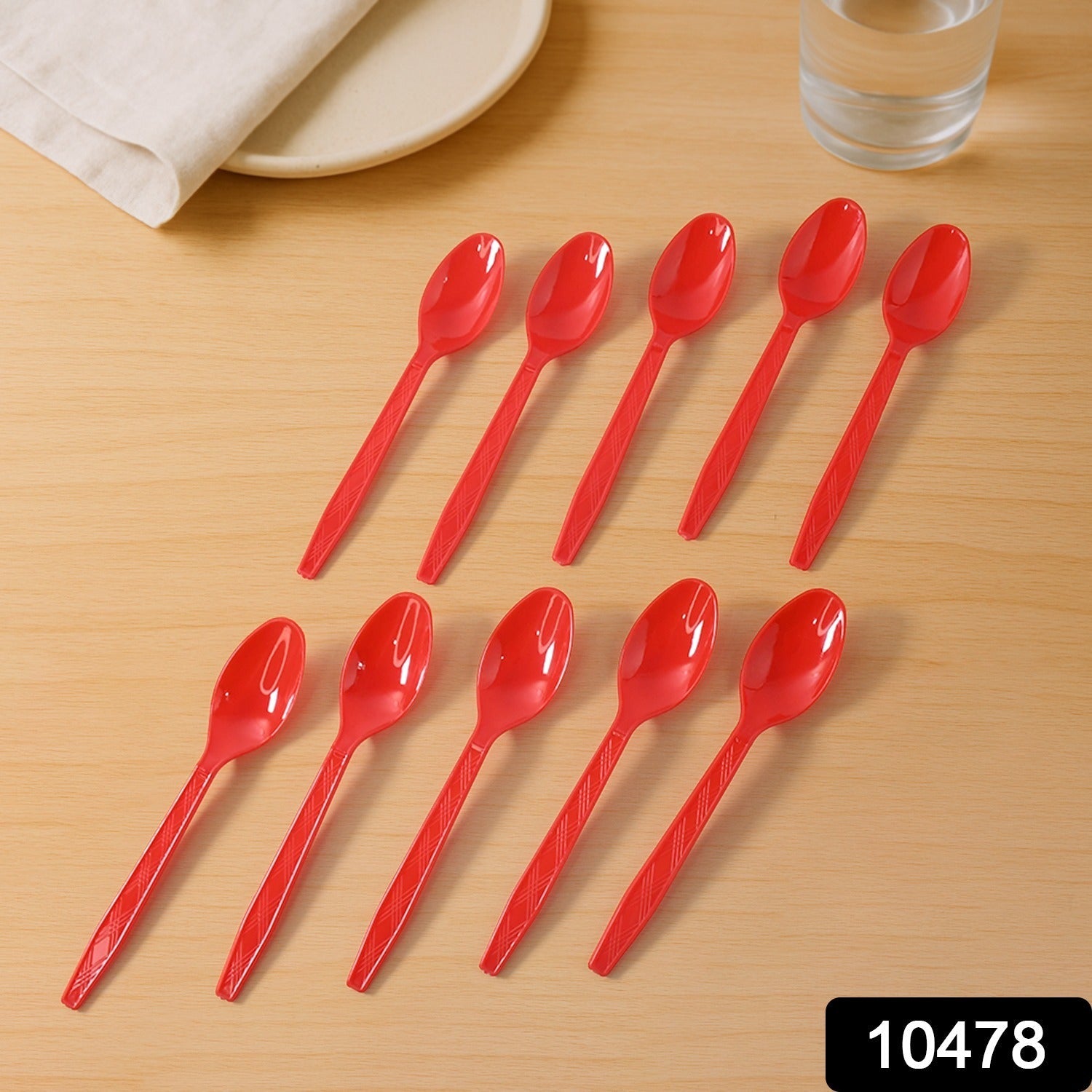 Reusable Food-Grade Plastic Spoons (10 Pc)