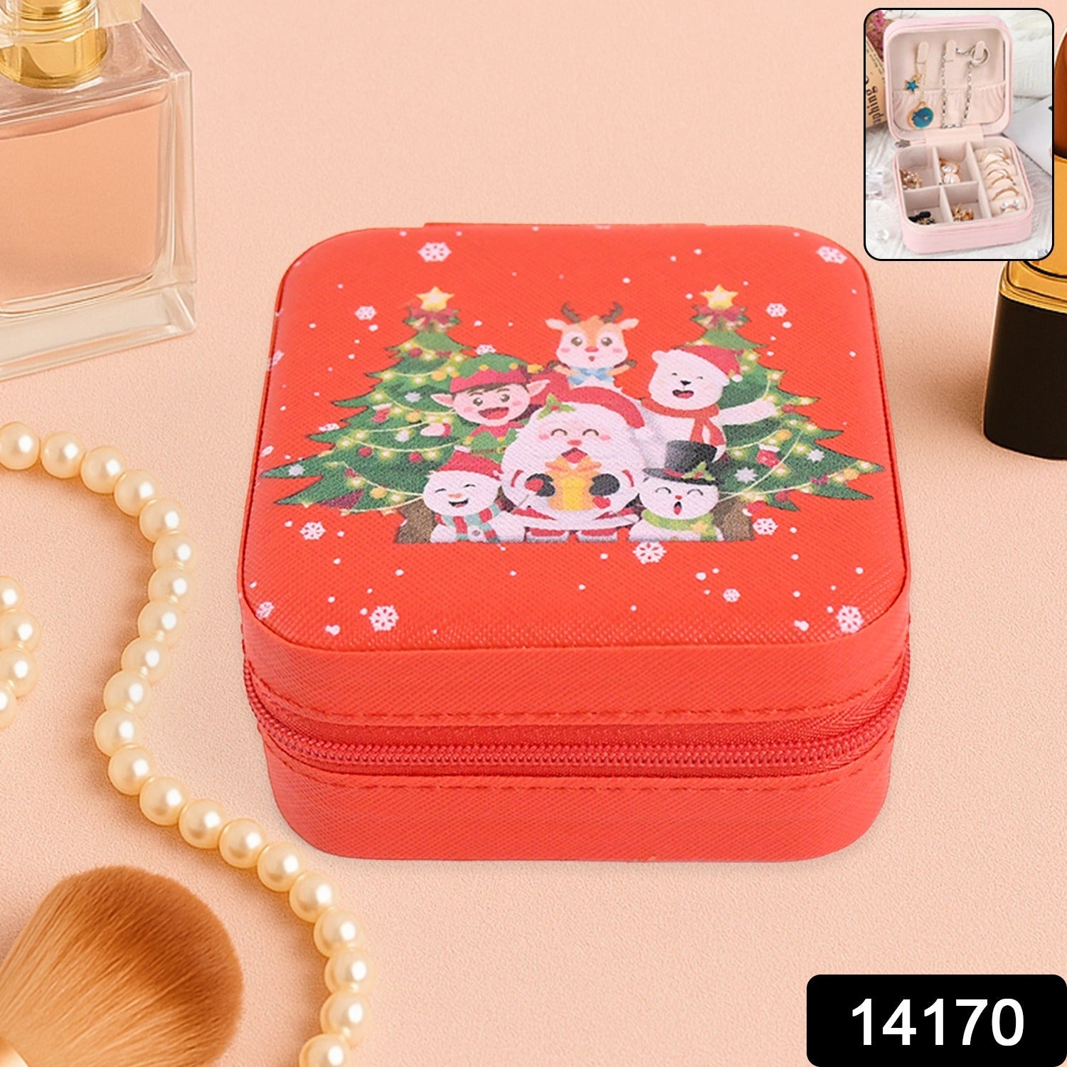 Portable Jewelry Storage Organizer Box (1 Pc)