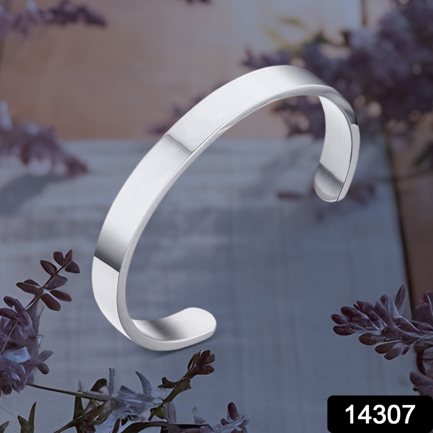 Steel Glow Polished Cuff Kada