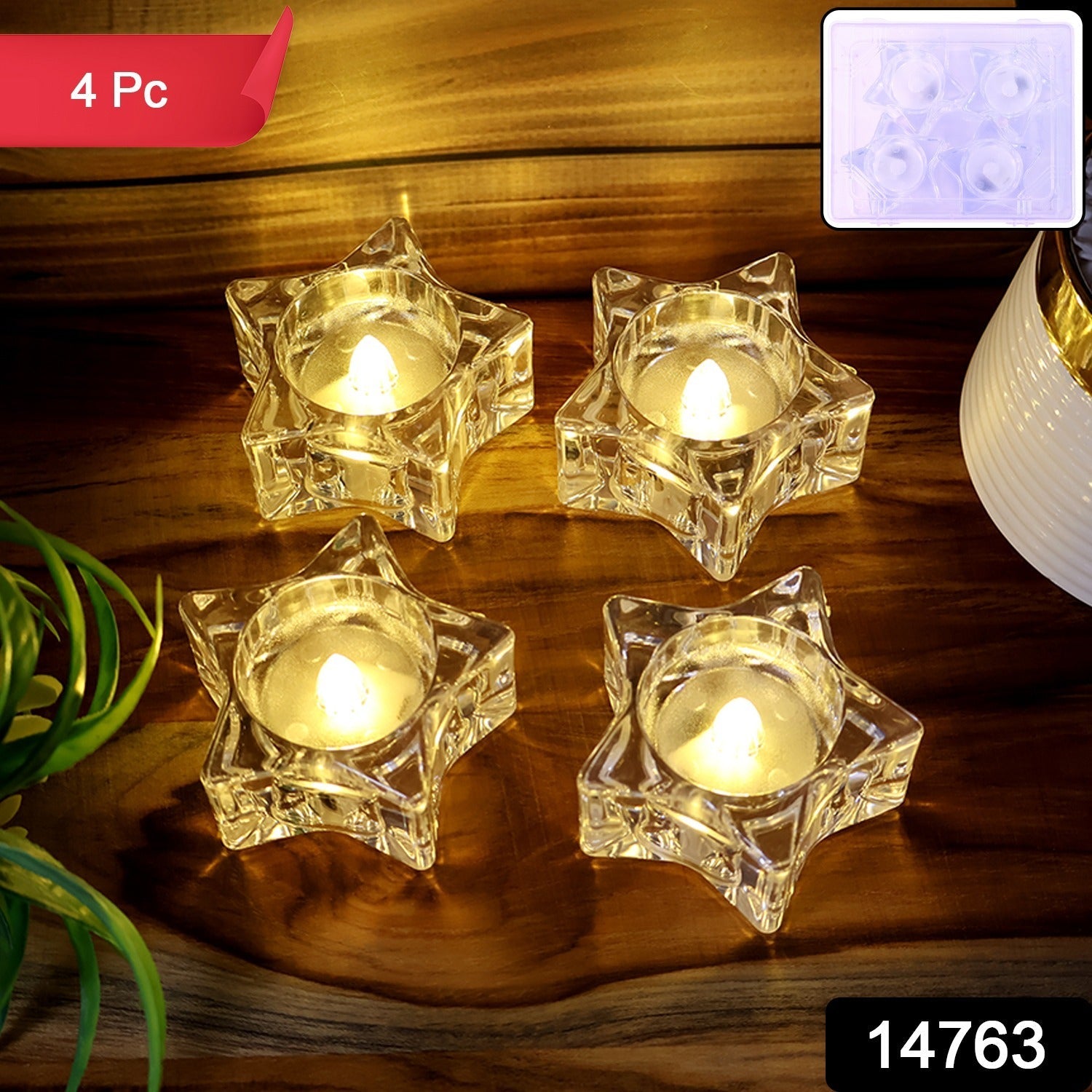 Flameless Star-Shaped LED Candles