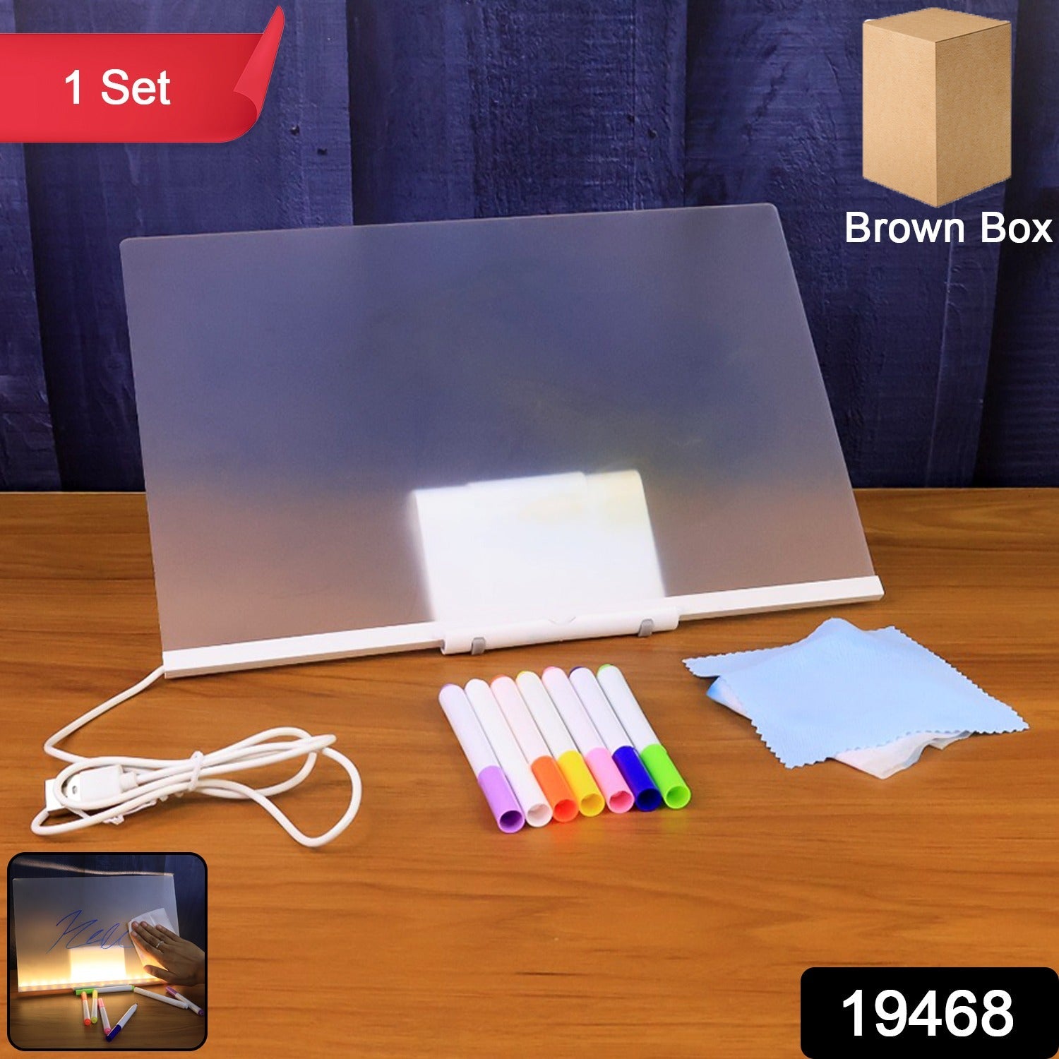 Illuminated LED Writing Board Set