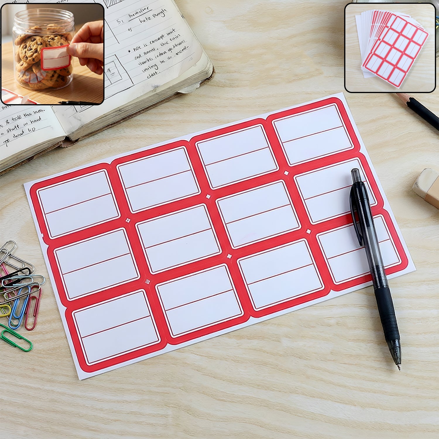 Writable Label Stickers – 50 Sheets – Sky Shopy