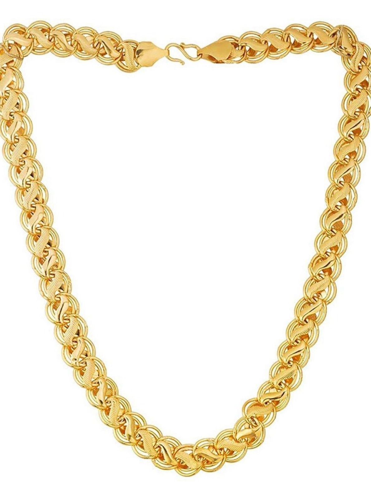 Stylish Gold Chain For Men Gold Plated Metal Necklace Chains For Boys Men