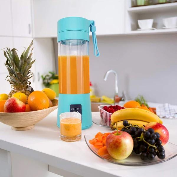 0138 Multi-Purpose Portable USB Electric Juicer 6-Blades, Protein Shaker, Blender Mixer Cup (380 ML)