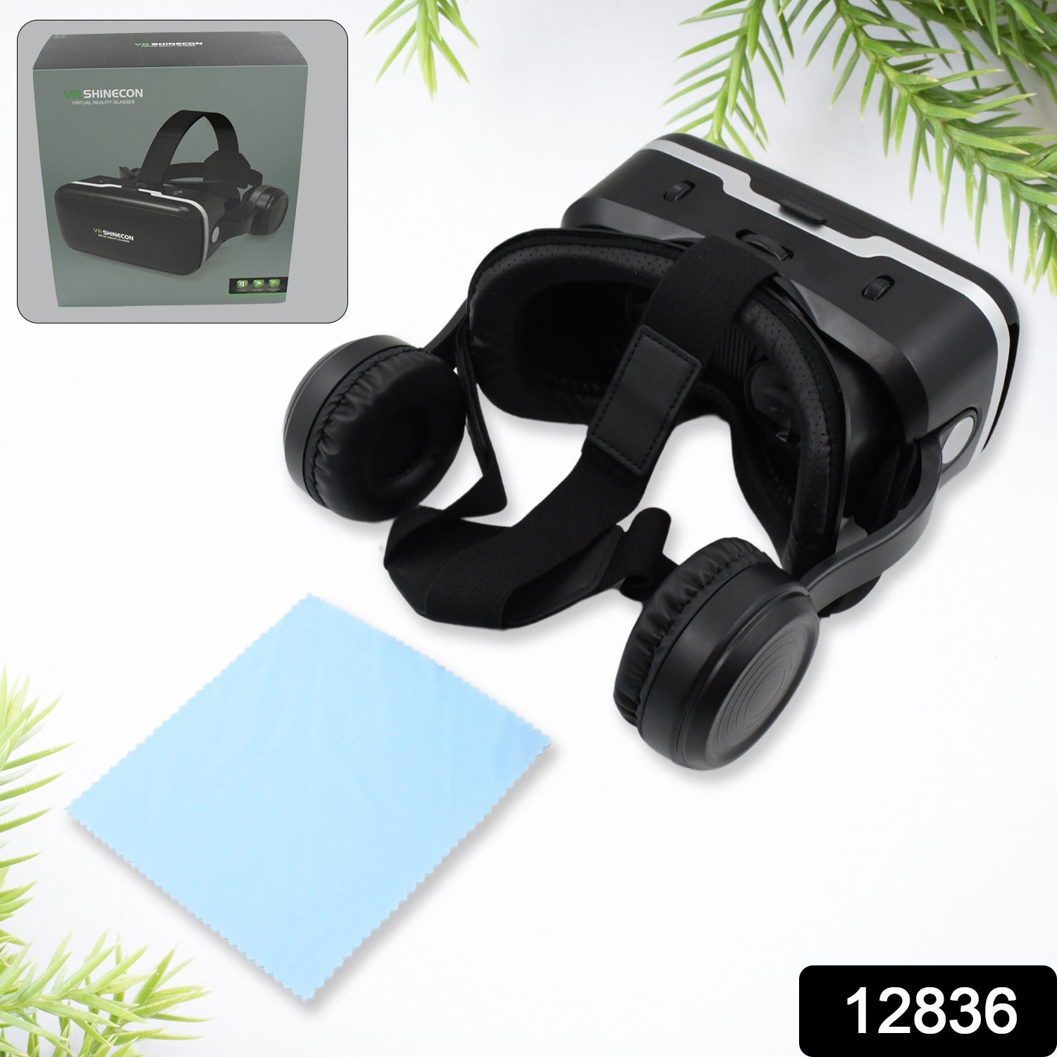 3d goggles for pc 12836 3D / HD VR Glasses Virtual Reality Goggles Headset for iOS for Android Smartphone VR Goggles-For 3D VR Movies Video Games with Headphones (1 Pc)