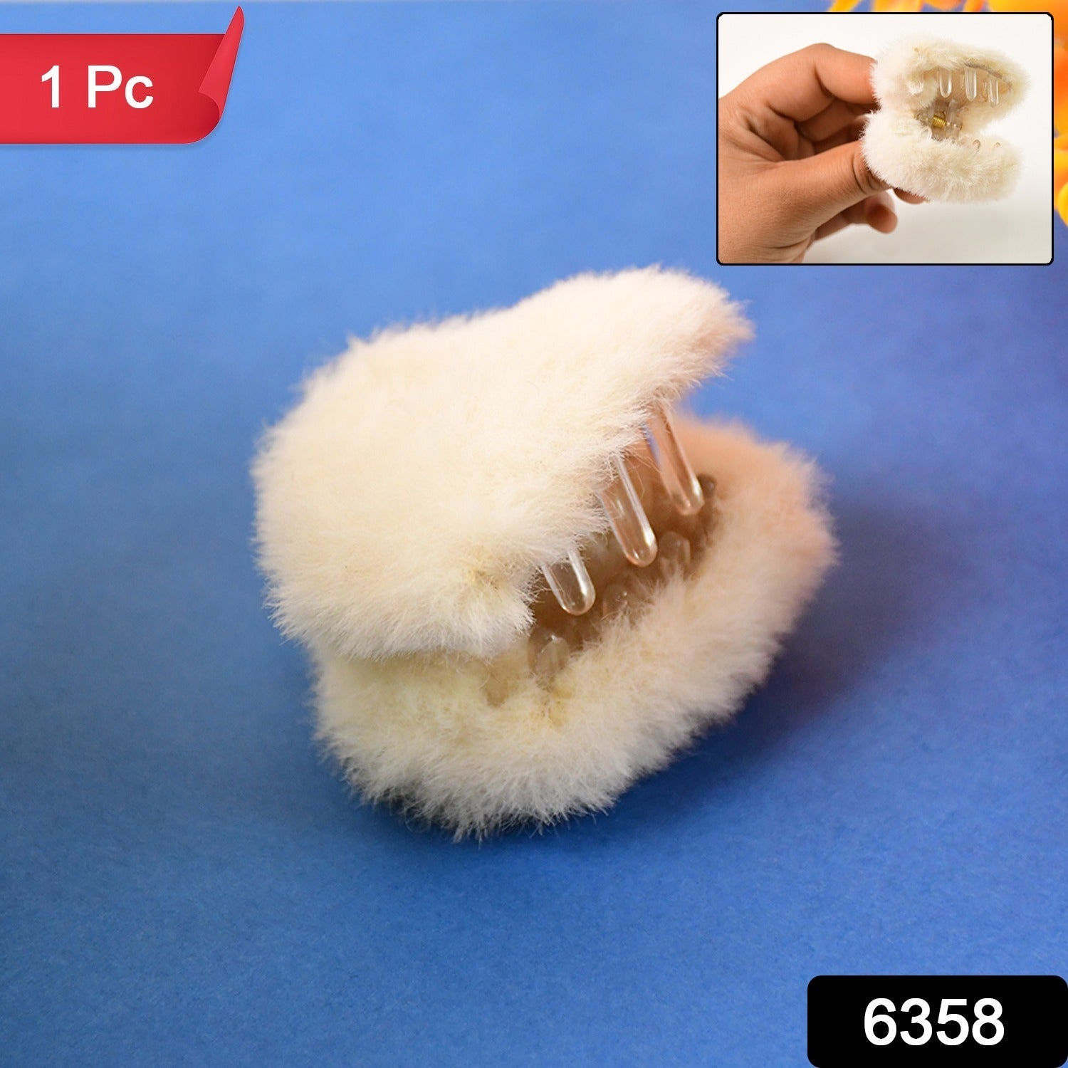 Hair Claw Clips, Plastic Fluffy Hair Claw Hair (1 Pc)