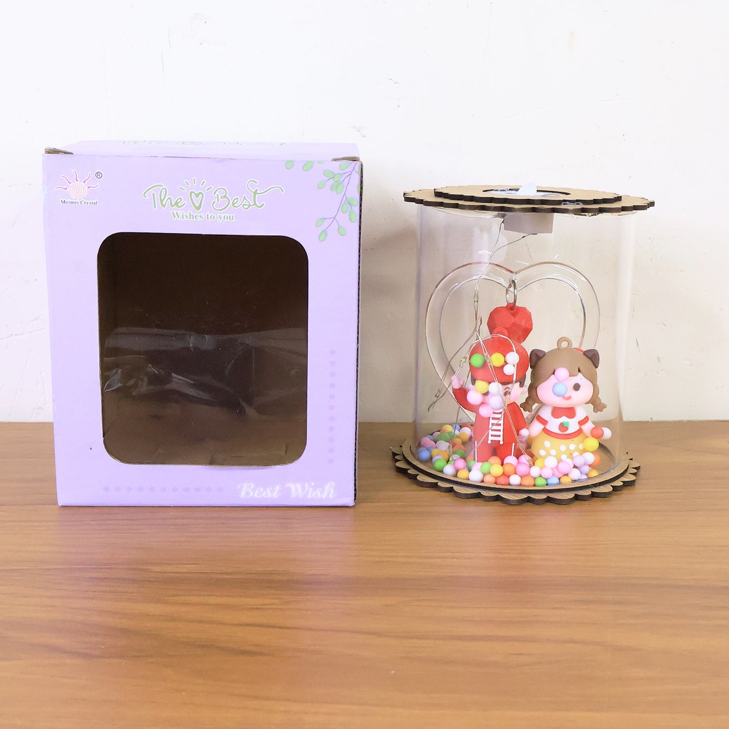Cute LED Light Figurine Snow Globe (1 Pc)