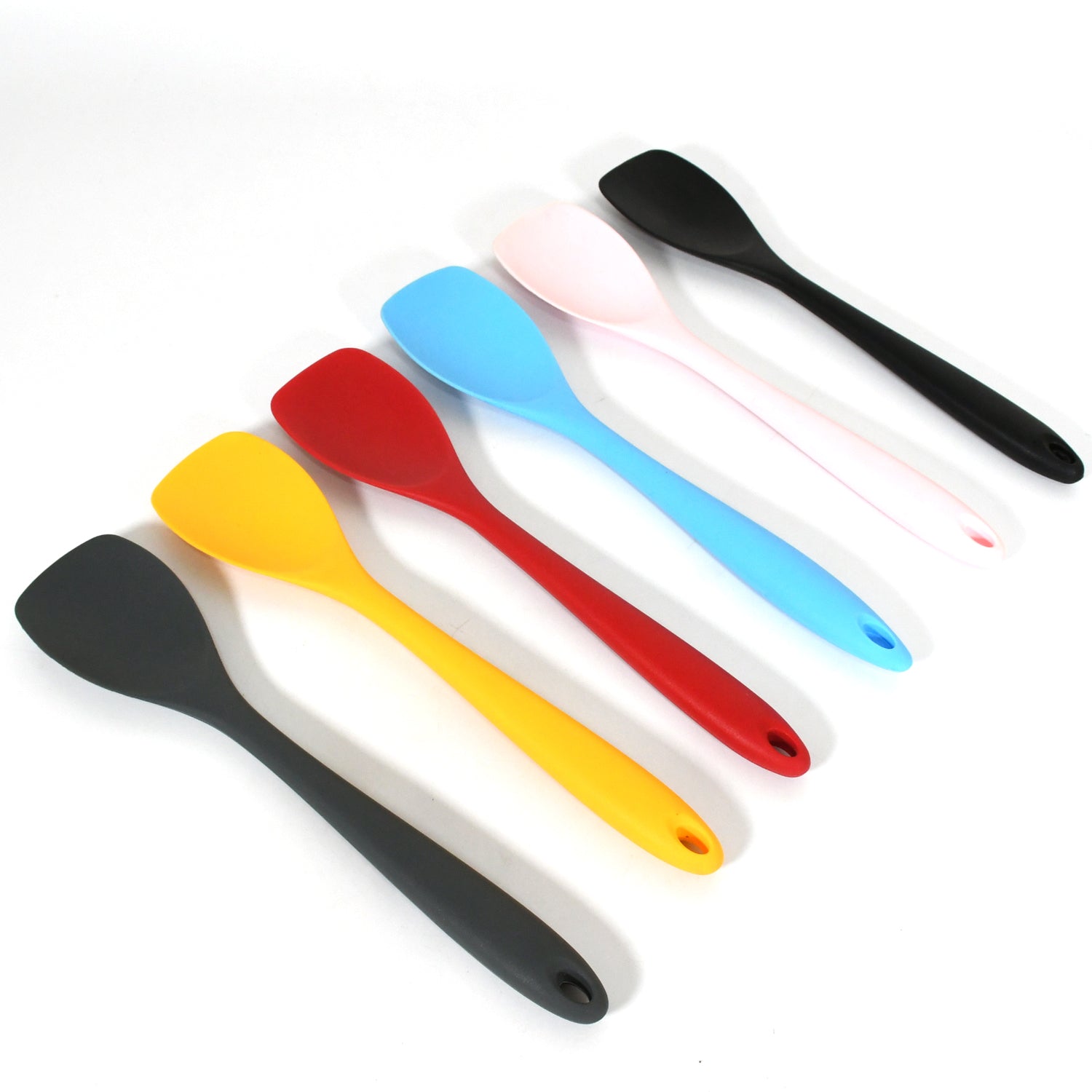 Multipurpose Silicone Spoon, Silicone Basting Spoon Non-Stick Kitchen Utensils Household Gadgets Heat-Resistant Non Stick Spoons Kitchen Cookware Items For Cooking and Baking (6 Pcs Set)