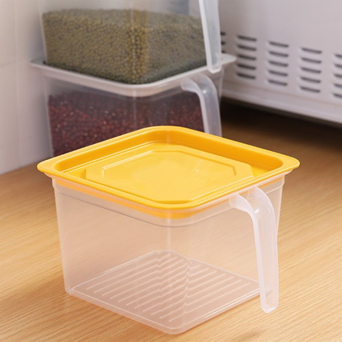 2366 Square Food Storage Containers With Handle (1 PC) - SkyShopy