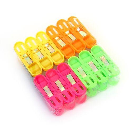 1368 Cloth Drying Non-Slip Light Plastic Clips  (Multicolour) (Pack of 12) - SkyShopy