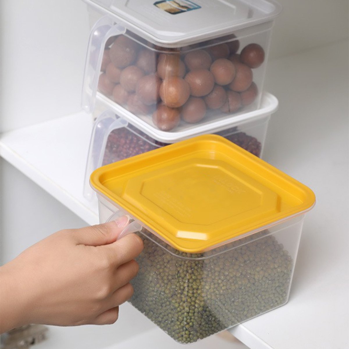 2366 Square Food Storage Containers With Handle (1 PC) - SkyShopy