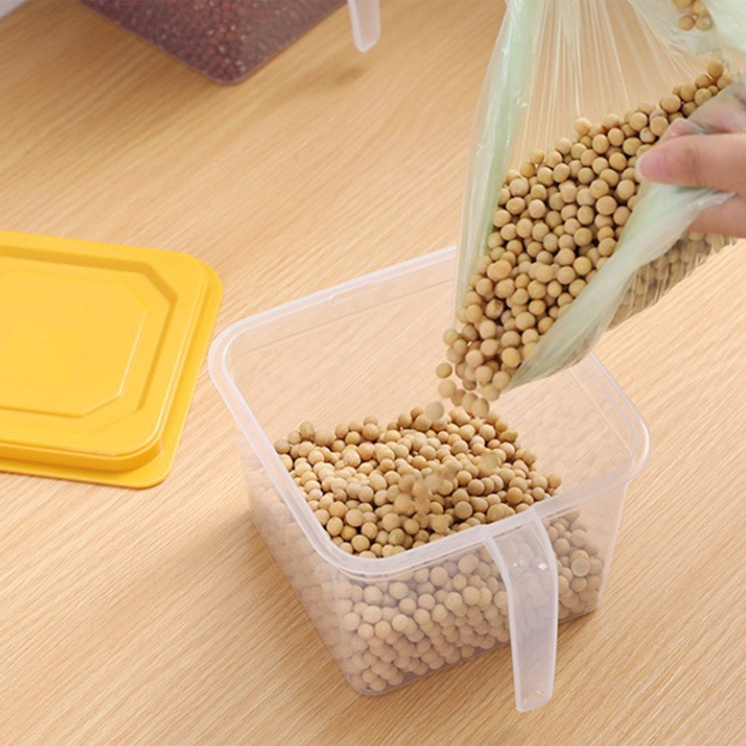 2366 Square Food Storage Containers With Handle (1 PC) - SkyShopy