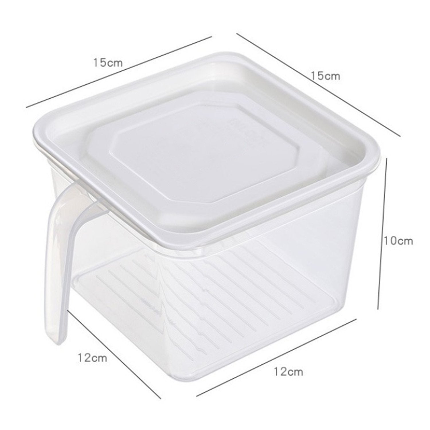 2366 Square Food Storage Containers With Handle (1 PC) - SkyShopy