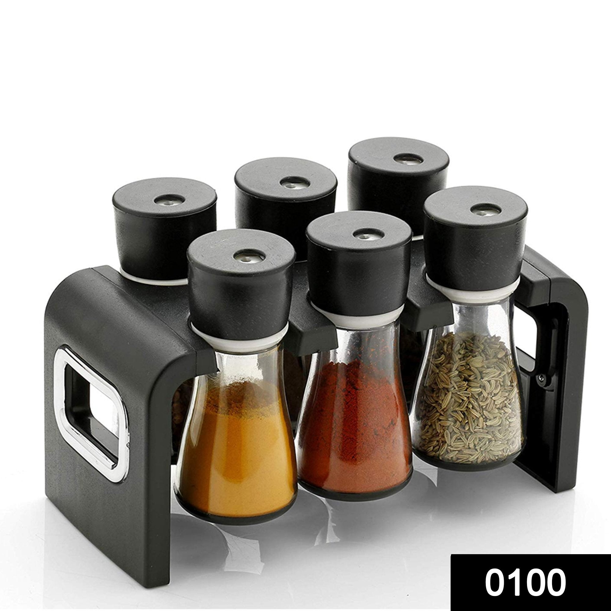 0100 Plastic Spice Rack Masala Organiser (6 Pcs) - SkyShopy