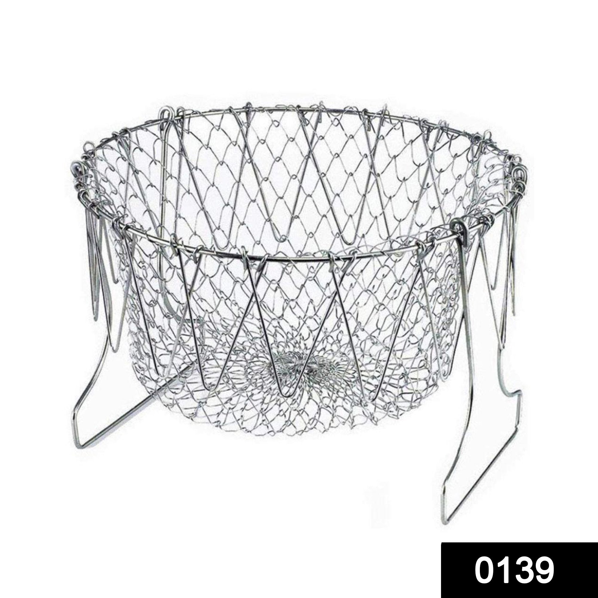 0139 Foldable Strainer Chef Basket - SkyShopy