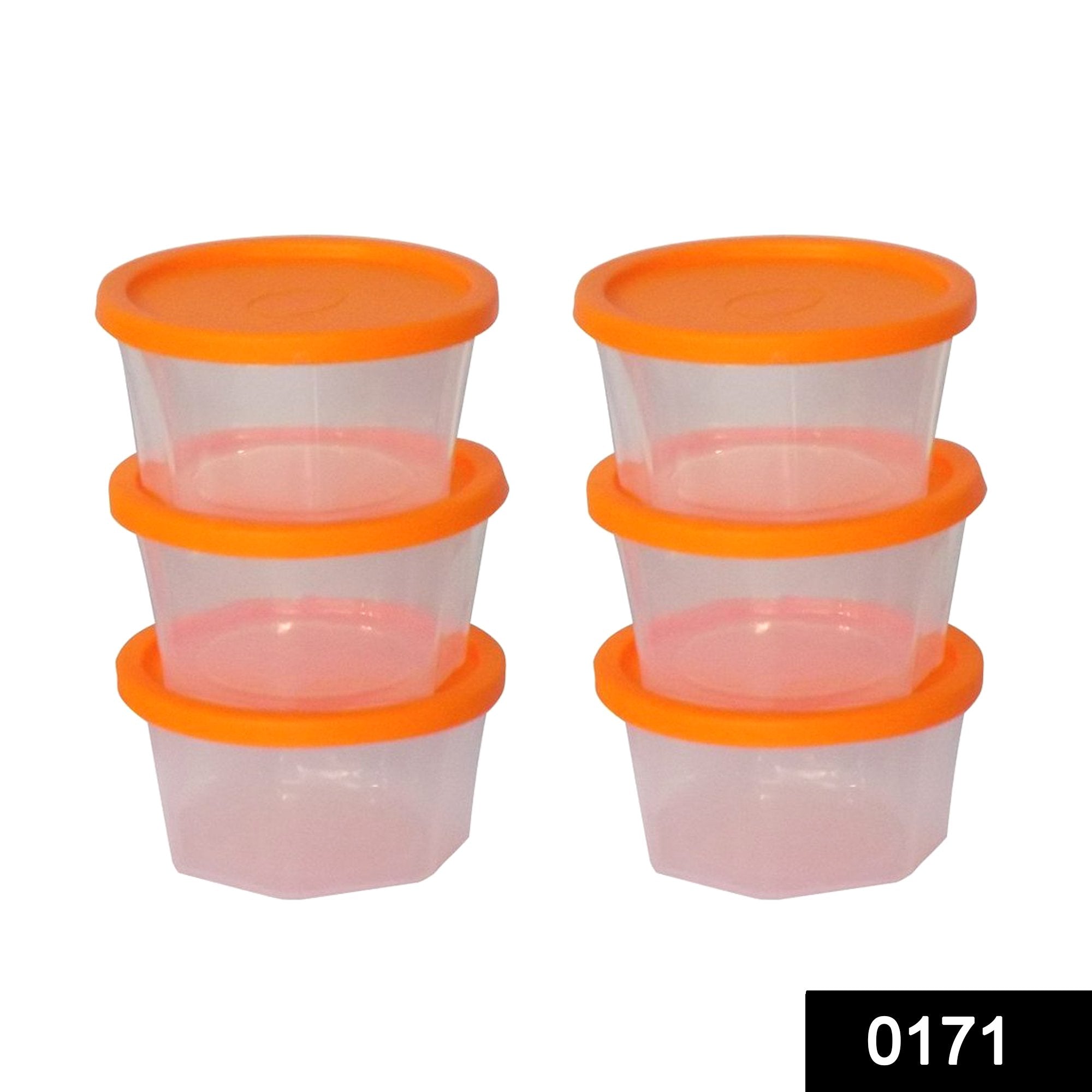 0171 Plastic Container Set, 200ml, Set of 6 - SkyShopy