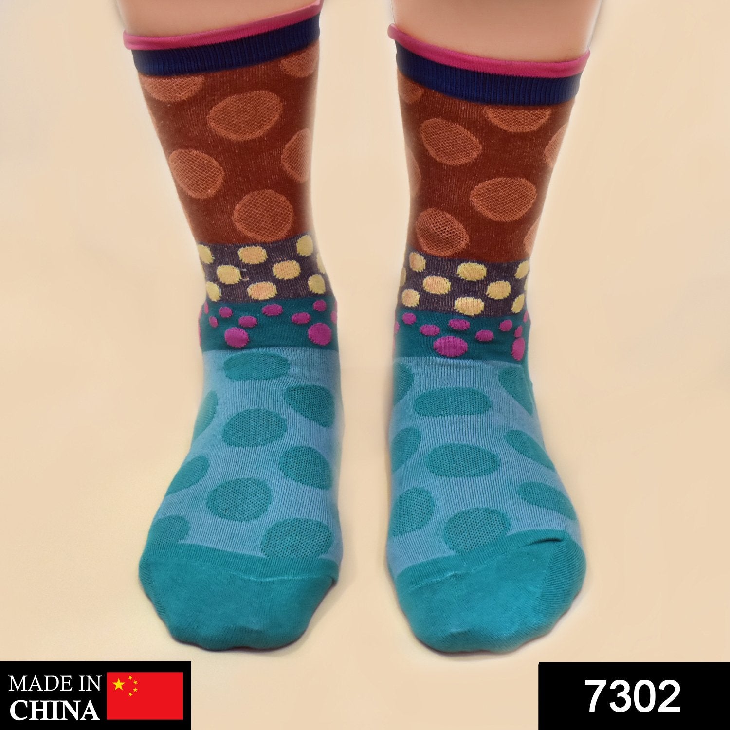7302 Socks Breathable Thickened Classic Simple Soft Skin Friendly