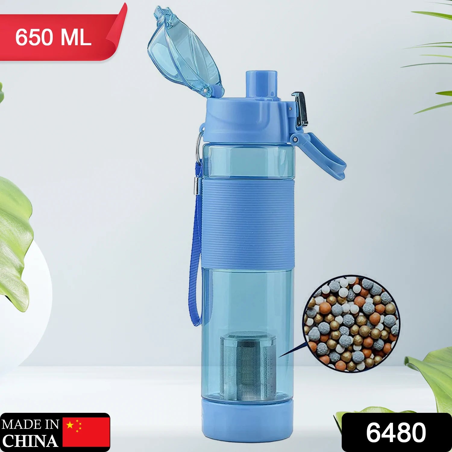 6480 Alkaline Water Bottle, with Food Grade Plastic, Stylish and Portable 