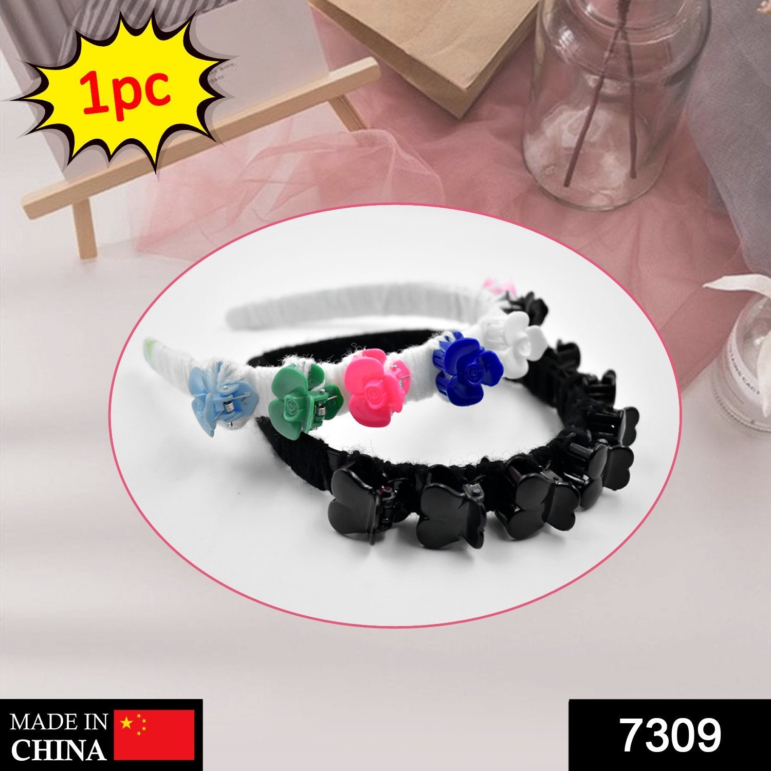 7309 Hair Styling Headband Hair Hoop Hair Band (Multicolour)